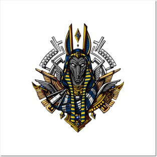 Egyptian God Anubis Posters and Art